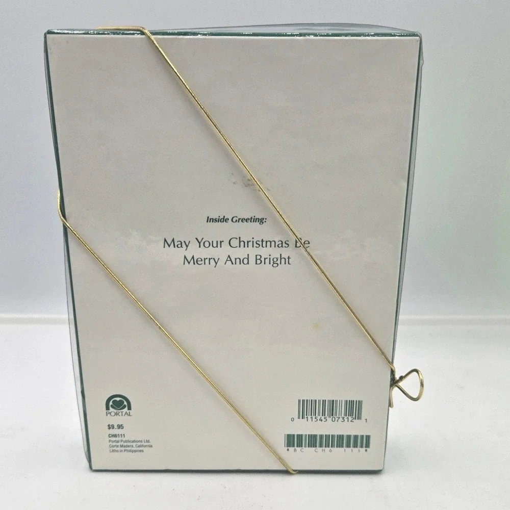 Vintage Portal Publications Christmas Kittens Music Sheet 3D Card Box Set